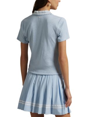 Slim Fit Ribbed Polo Shirt