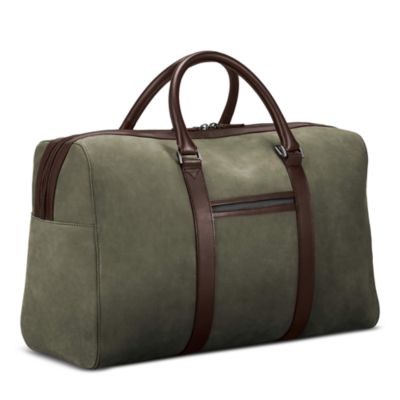 Compact Leather Weekender Bag