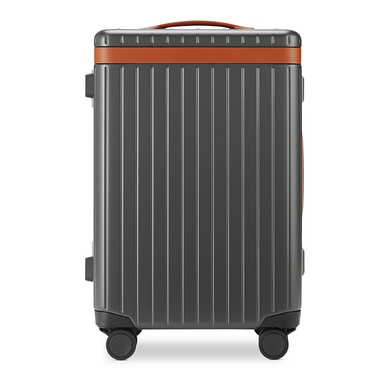 Carl Friedrik The Carry On Spinner Suitcase In Grey/cognac