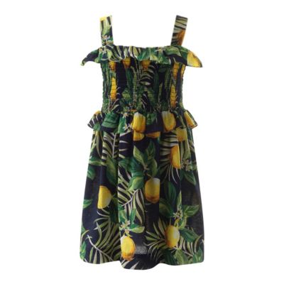 Rachel Riley - Girls' Lemon Ruffle Dress - Little Kid, Big Kid