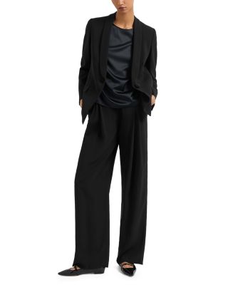 Stretch Silk Satin Short Sleeve Blouse