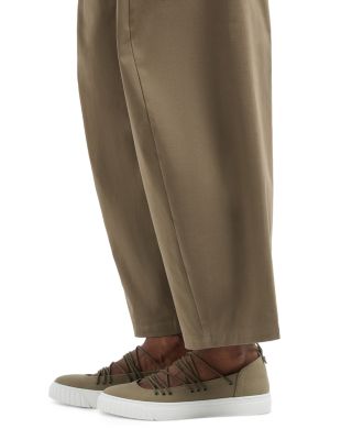 Stretch Brushed Cotton Barrel Leg Trousers