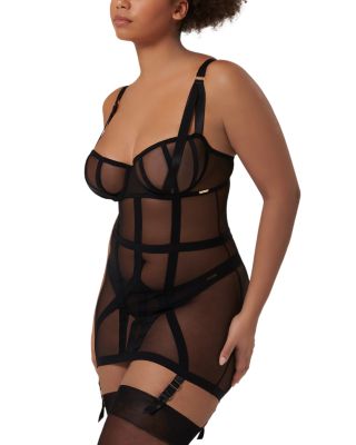 Karolina Mesh Strappy Basque & Thong