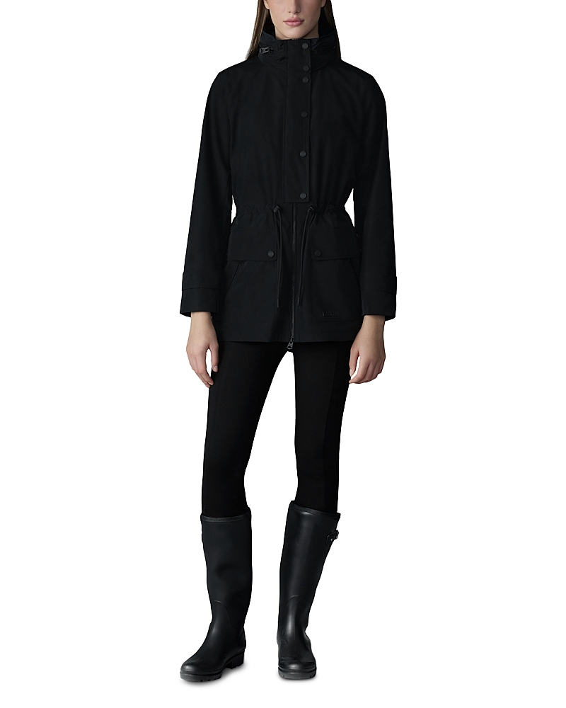 Mackage Keryn Mid-length Rain Jacket In Black