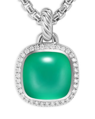 Albion&reg; Pendant in Sterling Silver with Lagoon Orchid and Diamonds, 11mm