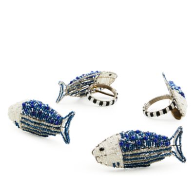 Go Fish Napkin Rings, Set of 4  