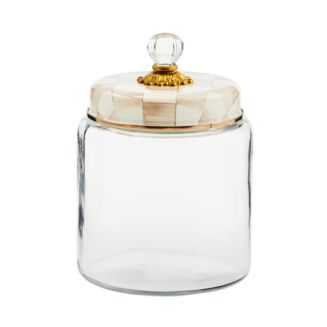 MacKenzie-Childs Mocha Check Large Kitchen Canister