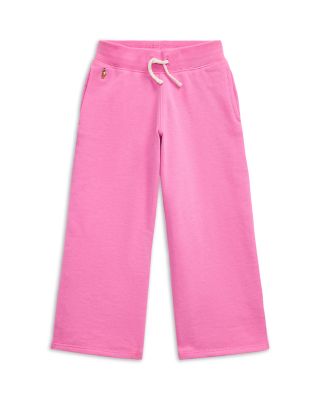 Ralph Lauren - Girls' French Terry Wide Leg Sweatpants - Little Kid