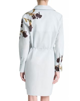 Placed Iris Cotton Shirt Dress