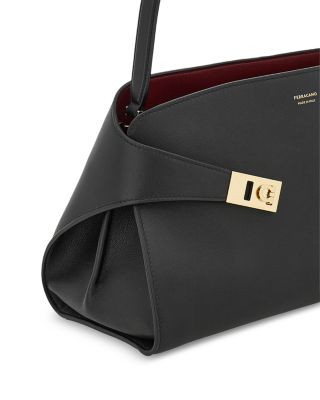 Hug Soft Black Leather Handbag 
