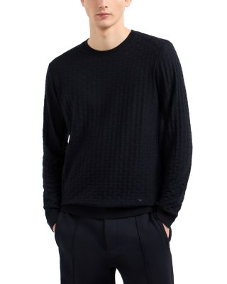 Emporio Armani - Knitted Basketweave Wool Pullover Sweater