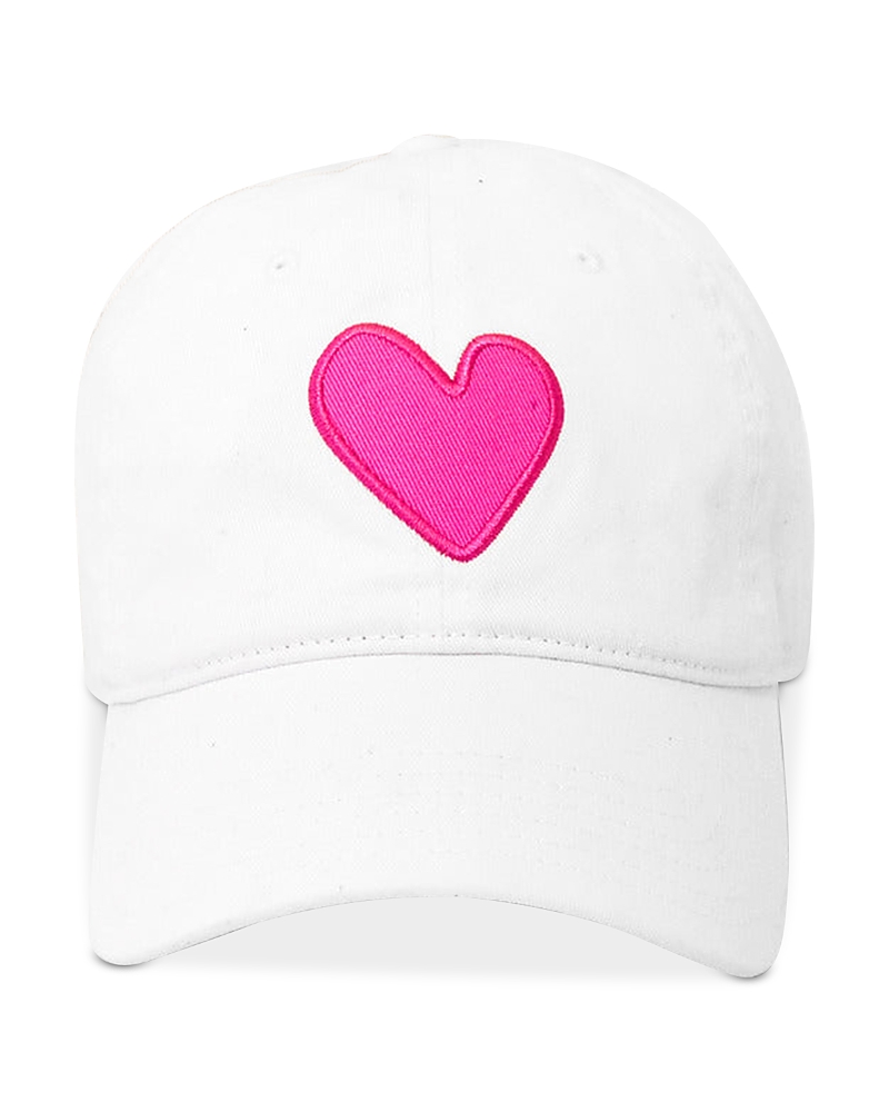 Kerri Rosenthal Imperfect Heart Hat In White/pink