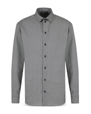 Regular Fit Geometric Pattern Sport Shirt
