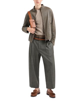 Geometric Knitted Wool Pullover Crewneck Sweater