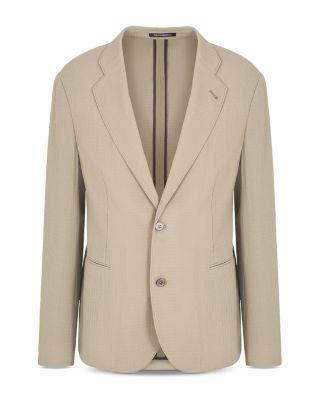 Regular Fit Textured Crepe Wool Blazer