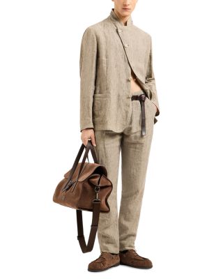 Regular Fit Asymmetric Linen Blazer