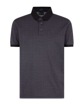 Jacquard Logo Lettering Polo Shirt 