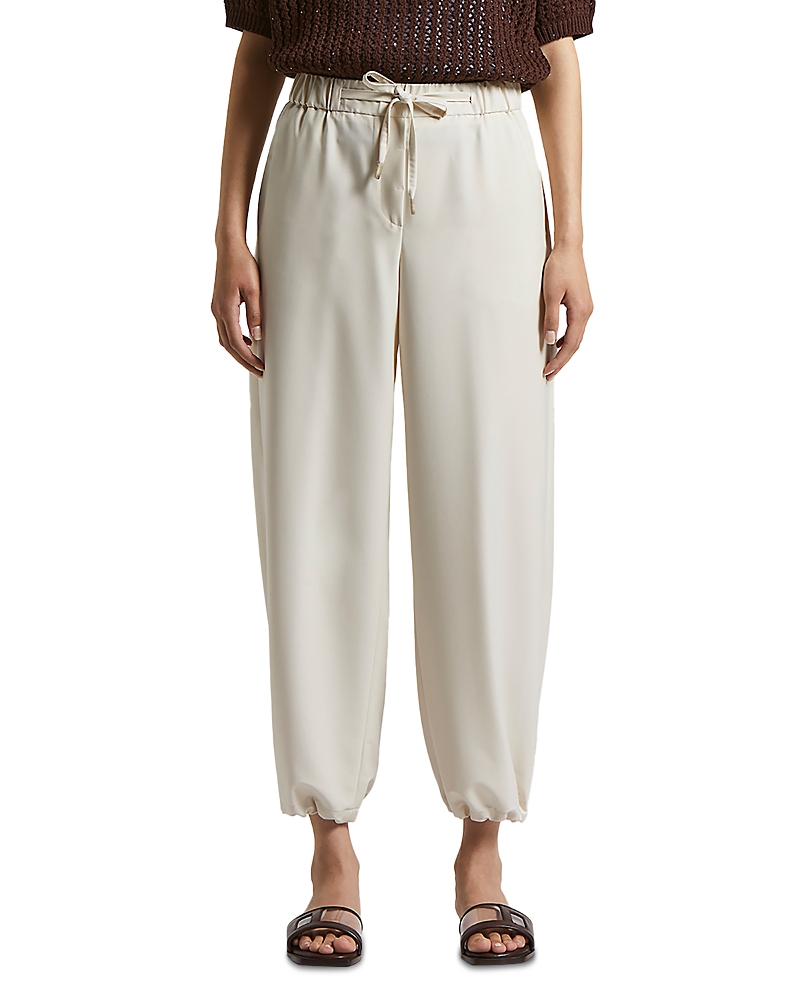 Peserico Wool Blend Tie Waist Joggers