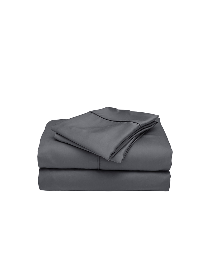 Ettitude Cleanbamboo Signature Sateen Sheet Set, Full In Slate