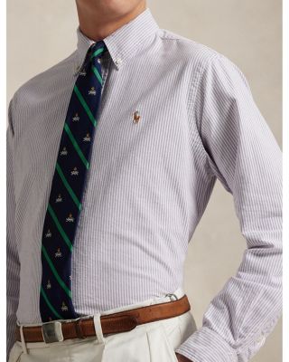 Classic Fit Striped Oxford Shirt