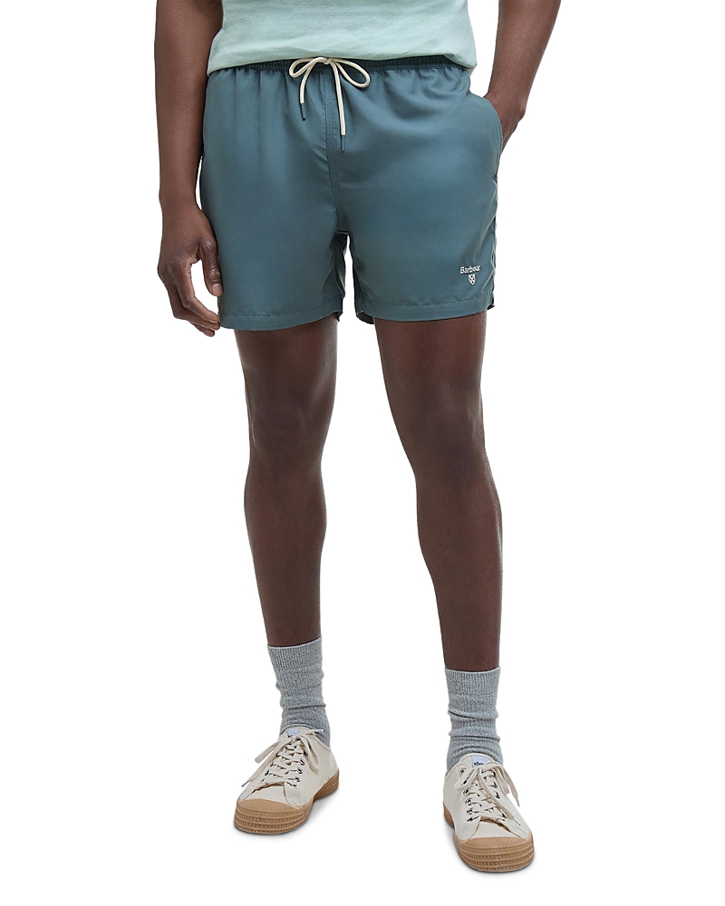 Barbour Staple Logo 5 Swim Shorts In Vintage Teal