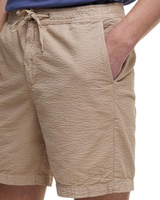 Seersucker Relaxed Fit Drawstring Shorts 