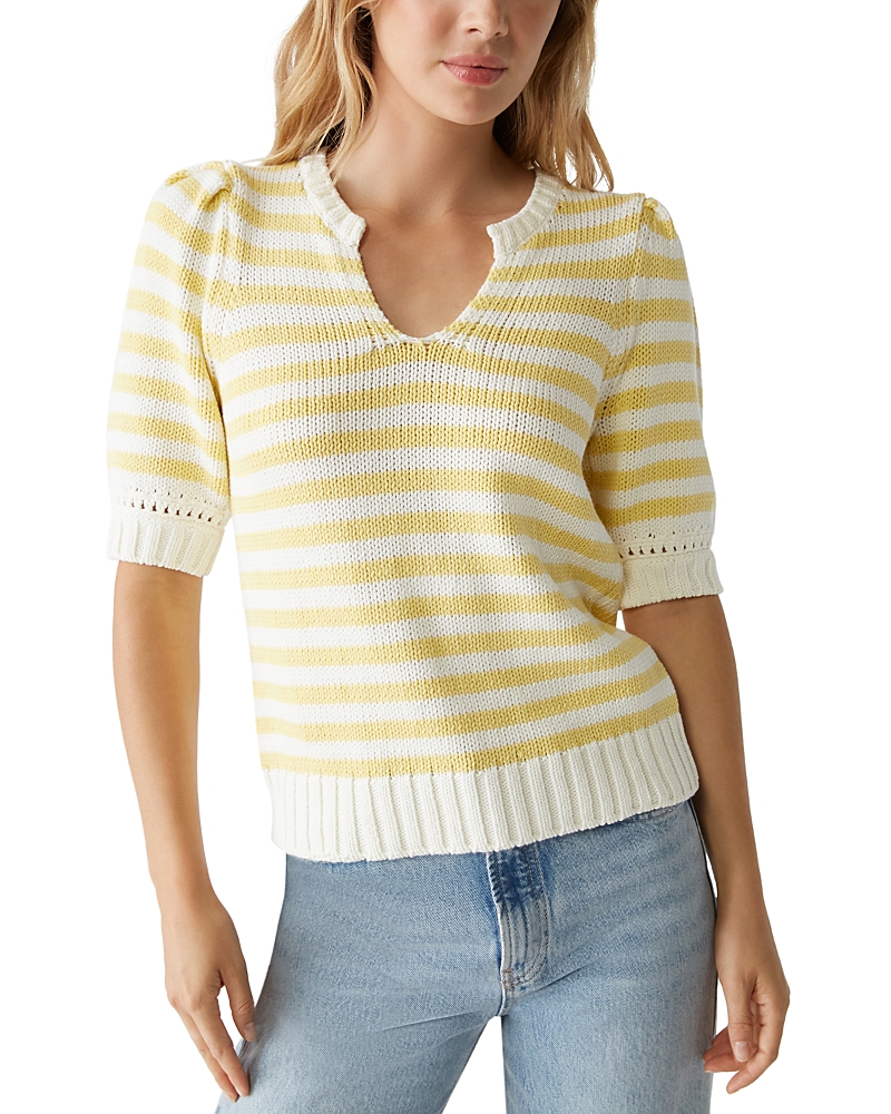 Michael Stars Merle Striped Crewneck Sweater