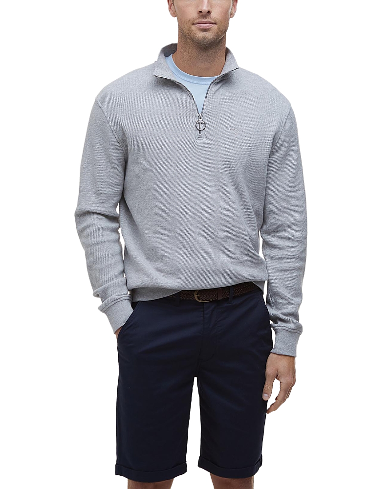 Barbour Pique Regular Fit Quarter Zip Sweater