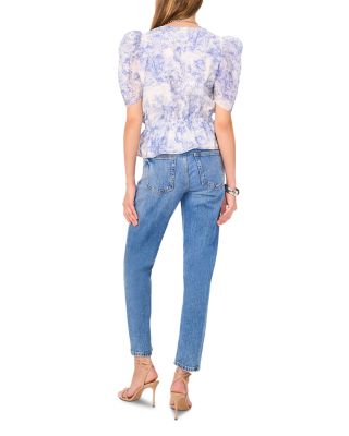 Puff Sleeve Peplum Top