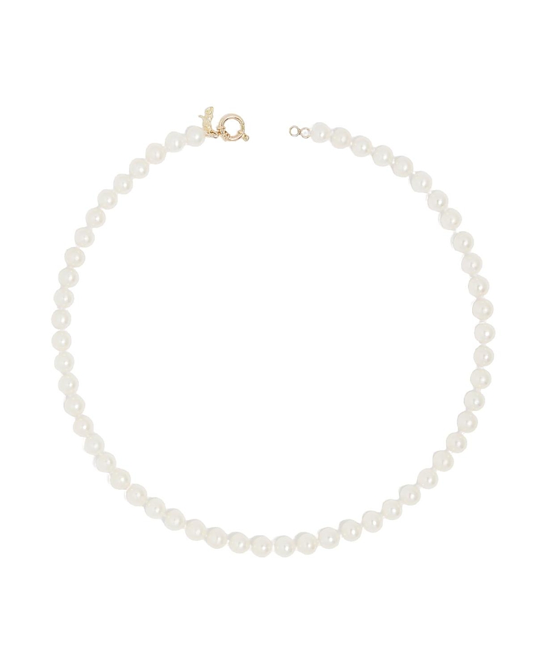Deux Lions Jewelry Louis Pearl Necklace In K Solid Gold