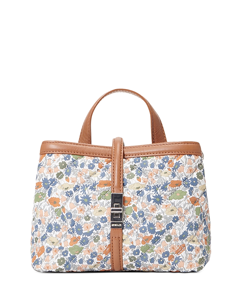 Mz Wallace Astor Mini Floral-print Quilted Top-handle Bag In Poppy Forest/silver