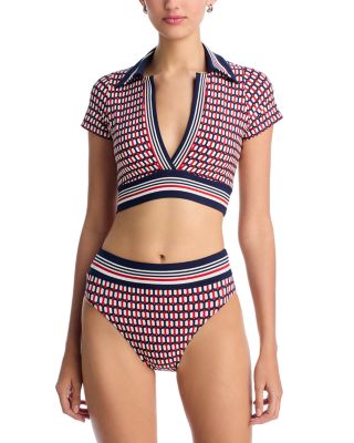 Robin Piccone - T Shirt Swim Top & Simone High Waist Bikini Bottom