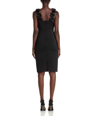 Floral Appliqu&eacute; Scoop Neck Dress