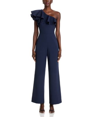 Eliza J One Shoulder Ruffle Jumpsuit | Bloomingdale's Women