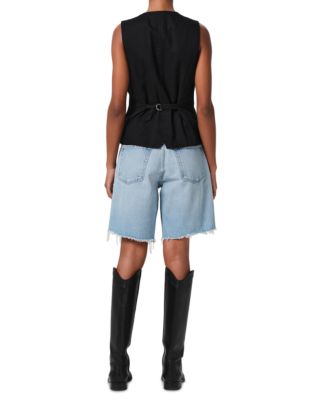 Ayla High Rise Denim Shorts in Bianca