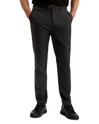 Micro Houndstooth Slim Fit Pants