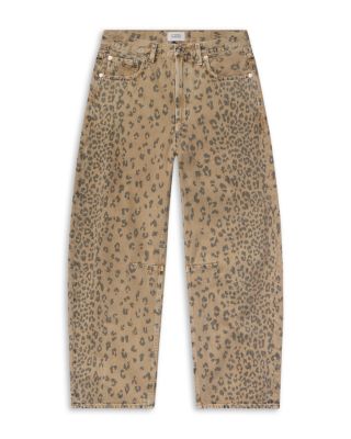Miro High Rise Relaxed Jeans in Natural Cheetah