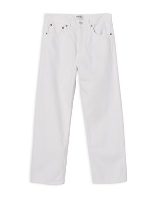 90&#39;s Mid Rise Cropped Straight Leg Jeans in Fortune Cookie