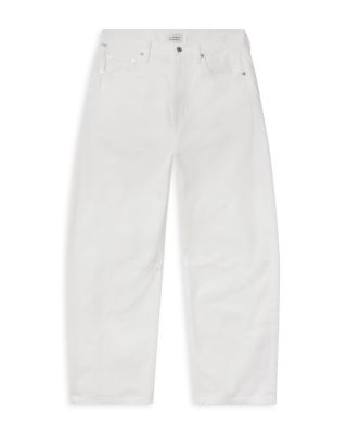 Miro High Rise Ankle Barrel Jeans in Soft White