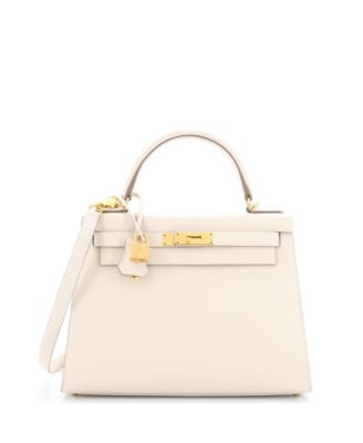 Pre-Owned HERMÈS - Kelly 28 Handbag Light Epsom with Gold Hardware