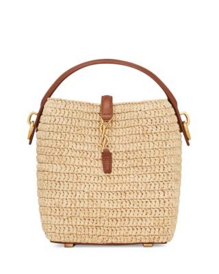 SAINT LAURENT - Le 37 Mini Bucket Bag in Raffia