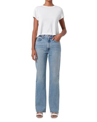 Leena Mid Rise Baby Bootcut Jeans in Stage