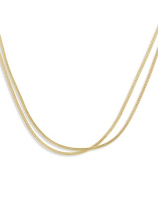 Signature Snake Chain Layered Necklace, 17"