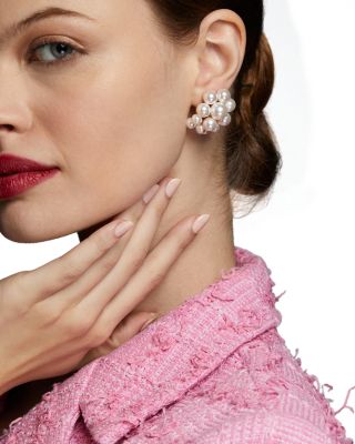 London Large Cluster Pearl Earrings