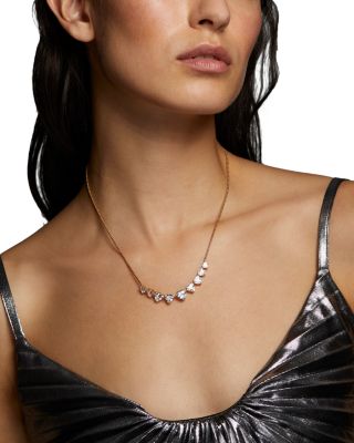 Luxor Trillion Cubic Zirconia Frontal Necklace, 16"-18"