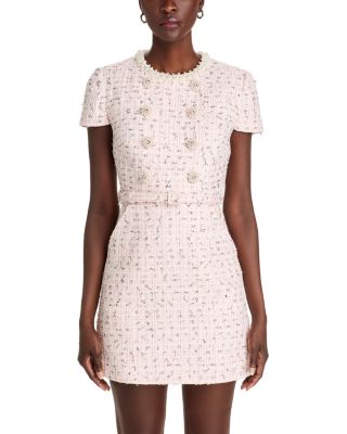 Embellished Boucl&eacute; Mini Dress