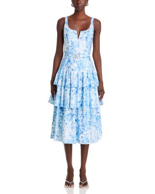 Celeste Floral Poplin Midi Dress