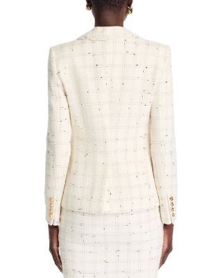 Eliza Windowpane Tweed Blazer