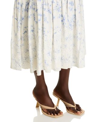 Lace Trim Midi Dress - Exclusive