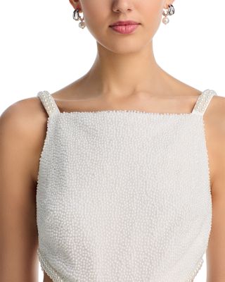 Crepe Embellished Cutout Gown